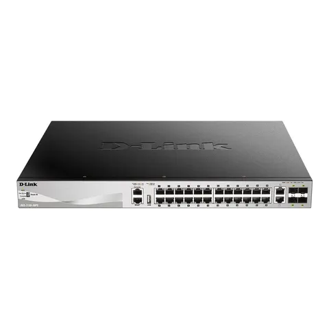 D-Link DGS-3130-30PS/E, 30-Port Layer 3 PoE Gigabit Stack Switch – Bild 2