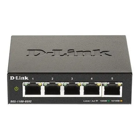 Switch D-Link DGS-1100-05V2/E 5 GE retail – Schwarz – Bild 3