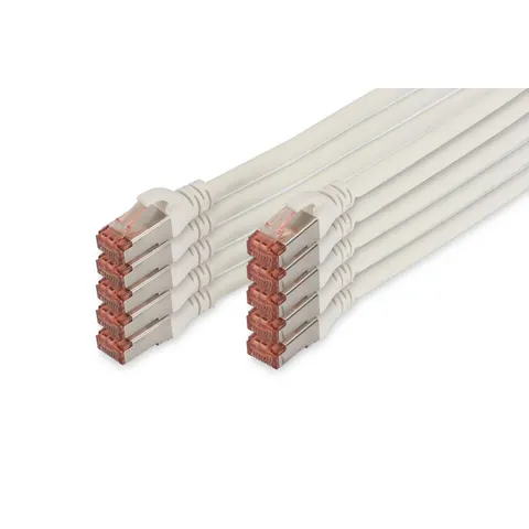 DIGITUS Patchkabel Kat. 6, S/FTP, 3,0 m, weiß, Set – Bild 2