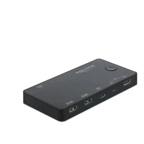 DeLOCK KVM Switch HDMI / USB-C mit USB 2.0 – Schwarz – Bild 3