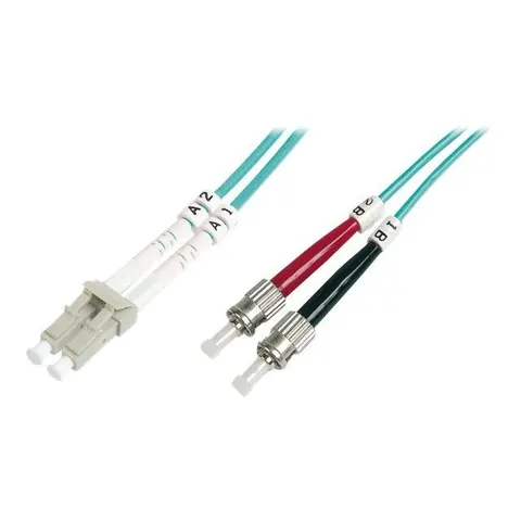 DIGITUS LWL Patchkabel, 2 x ST - LC-Duplex, OM3, 2,0 m – Bild 3