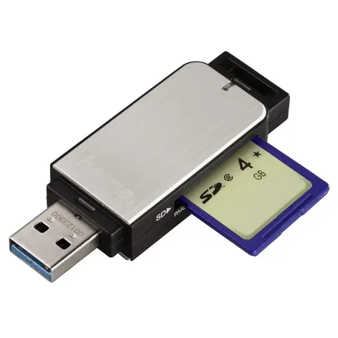 hama Multi-Kartenleser silber, schwarz – Bild 3