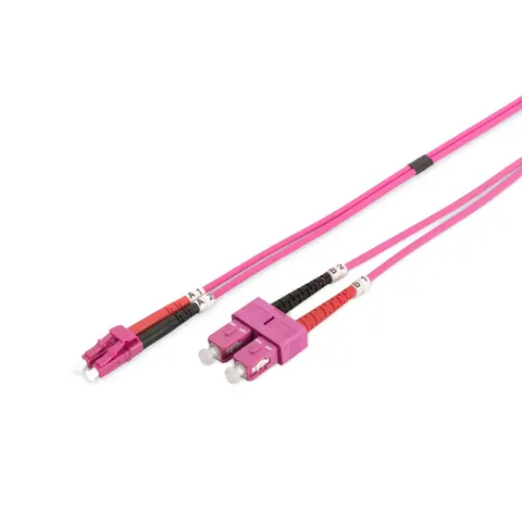 DIGITUS LWL Patchkabel, LC-Duplex - SC-Duplex, OM4, 3,0 m – Bild 2