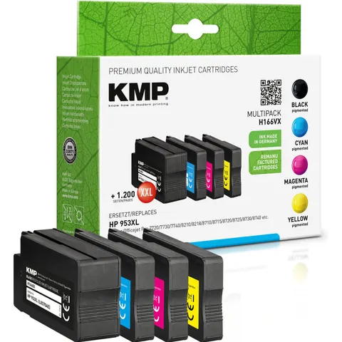 KMP Tinten-Multipack H166VX, color + schwarz – Bild 3