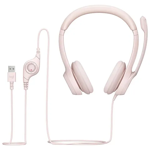 Logitech USB-Headset H390 rosa – Bild 2