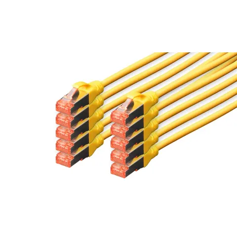 DIGITUS Patchkabel Kat. 6, S/FTP, 3,0 m, gelb, Set – Bild 3