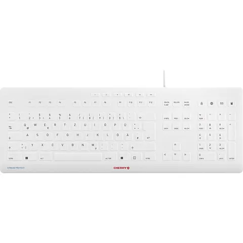 CHERRY STREAM PROTECT KEYBOARD - Weiß – Bild 2
