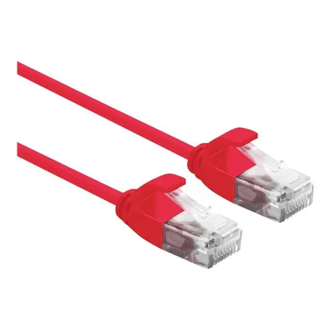 ROLINE UTP DataCenter Patchkabel Kat.6A (Class EA), LSOH, slim, rot, 0,3 m – Bild 2