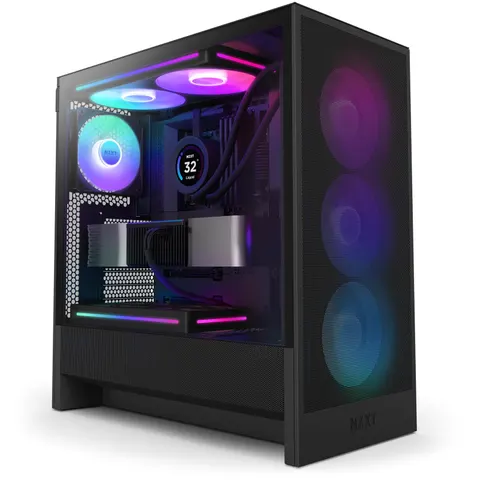 NZXT H5 Flow RGB Mid-Tower-Gehäuse, Schwarz – Bild 2