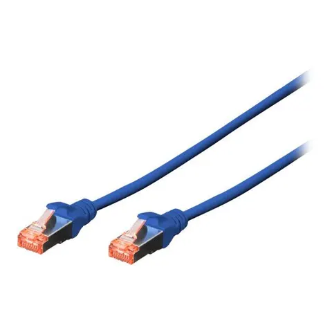 DIGITUS Patchkabel Kat. 6, S/FTP, 10,0 m, blau, 5er – Bild 3