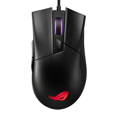 ASUS ROG Gladius II Core Gaming USB Maus – Schwarz – Bild 3
