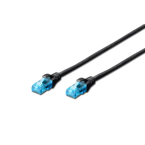 DIGITUS Patchkabel, Kat. 5e, U/UTP, 2,0 m, schwarz – Bild 2