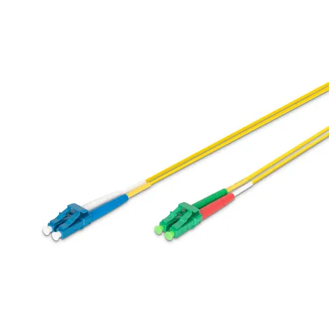 DIGITUS LWL Patchkabel LC(APC)-> LC 2m Singlemode Duplex OS2 – Bild 3