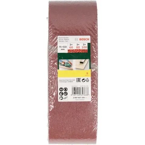 BOSCH Schleifband-Set 9-teilig – Bild 2