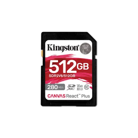 SD Card 512GB Kingston SDXC React+ 280R/150W Reader retail – Bild 2