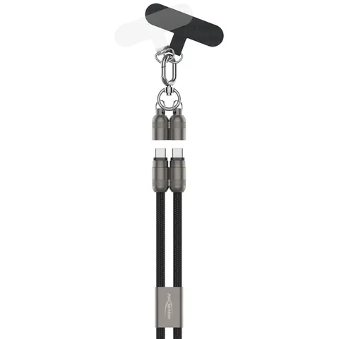 ANSMANN Smartphone Lanyard Kabel, USB-C - USB-C, schwarz – Bild 2