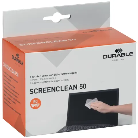 DURABLE Bildschirm-Reinigungstücher SCREENCLEAN 50 – Bild 2