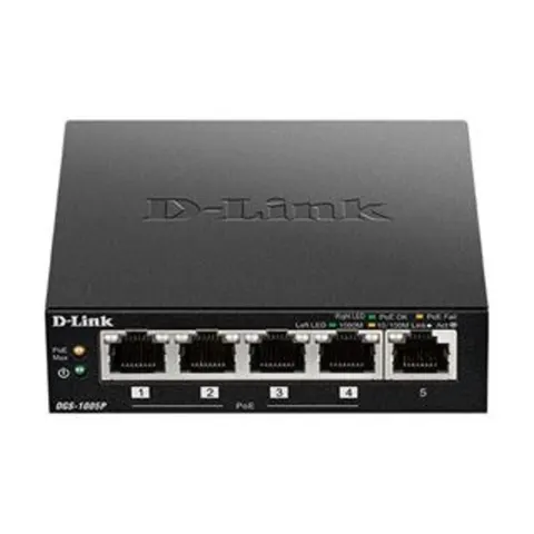 D-Link 5-Port Desktop Gigabit PoE+ Switch – image 2
