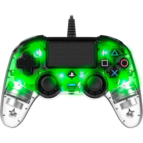Nacon Wired Illuminated Compact Controller for PS4 - Green, Officially Licensed for PlayStation 4 with LED Effects – image 2