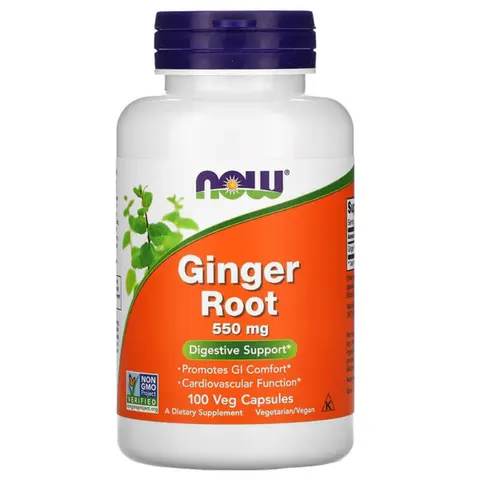 NOW Foods Ginger Root, 550mg - 100 vcaps – image 2
