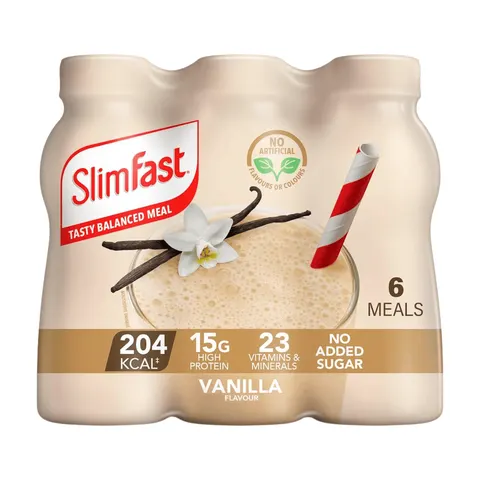 SlimFast Milkshake Vanilla 325ml x 6 – image 2