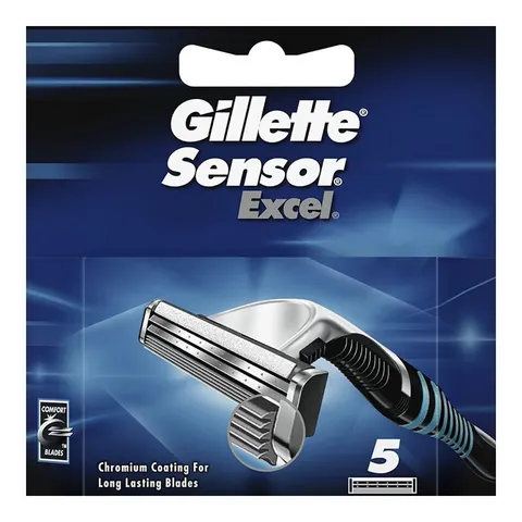 Gillette Sensor Excel Men's Replacement Razor Blade Refills Long Lasting, 5 Pack – image 2