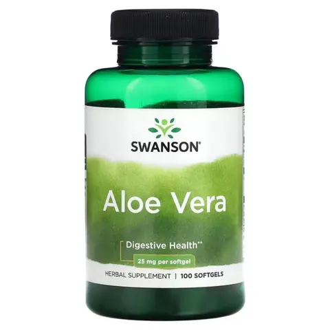 Swanson Aloe Vera, 25mg , 100 softgels – image 2