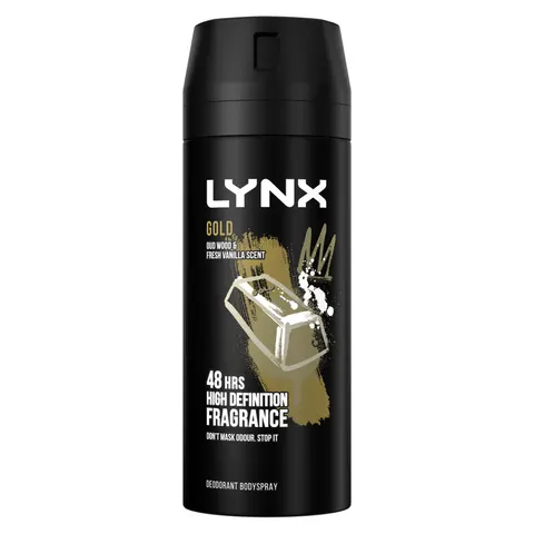 Lynx Body Spray Deodorant, Gold, 6 Pack, 150ml – image 2