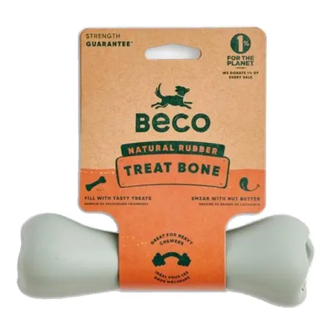 Beco Natural Rubber Chew Bone Green – image 2