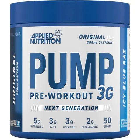 Pump 3G Pre-Workout, Icy Blue Raz - 375 grams – image 2