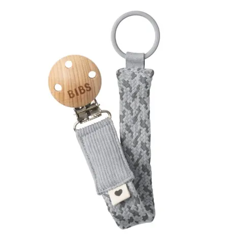BIBS Paci Braid dummy clip Cloud / Iron 1 pc – image 2