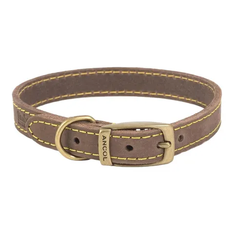 Ancol Timberwolf Leather Collar Sable 35cm – image 2