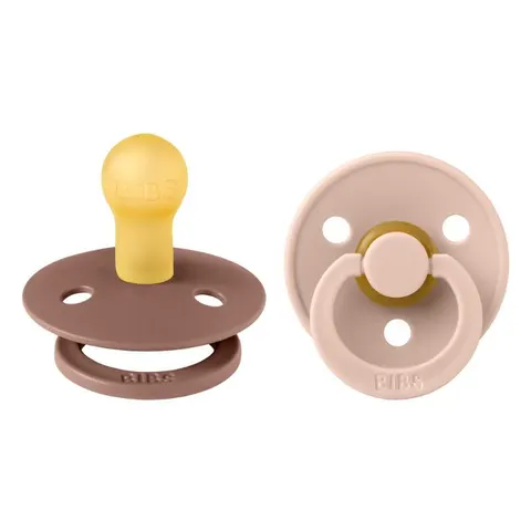 BIBS Colour Pacifier 2 Pack - Woodchuck/Blush – image 2