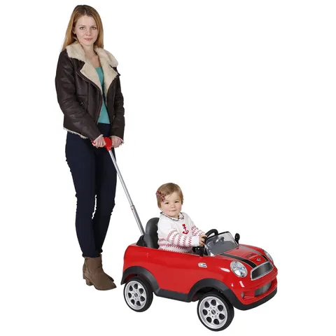 Rollplay Mini Cooper Push Car with Parental Handle - Red – image 2