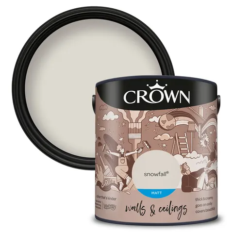 Crown Walls & Ceilings Matt 2.5L Snowfall – image 2