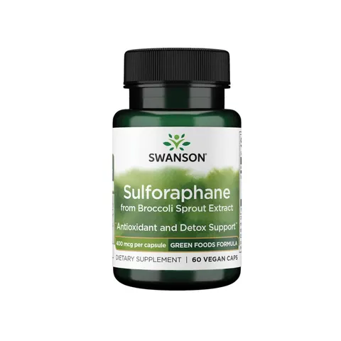 Swanson Sulforaphane, 400mcg - 60 vcaps – image 2