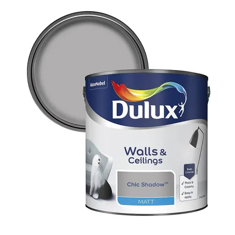 Dulux Walls & Ceilings Matt Paint Chic Shadow - 2.5L – image 2