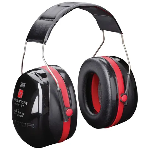 3m Optime Iii Ear Defender – Black/Red – image 2