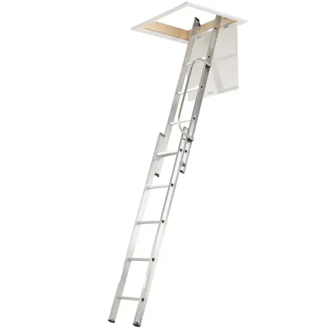 Werner 2 Section Aluminium Loft Ladder – image 2