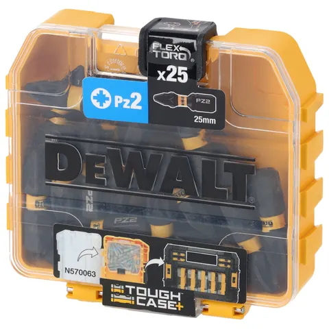 DEWALT 25mm PZ2 FLEXTORQ Screwdriver Bit 25 pc. – Black – image 2