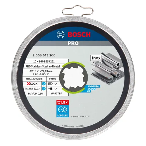 Bosch 115mm X-LOCK Inox Cutting Discs – image 3