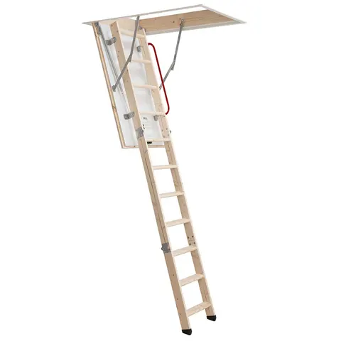Werner TIMBERLINE 3 Section Loft Ladder and Hatch – Beige – image 3