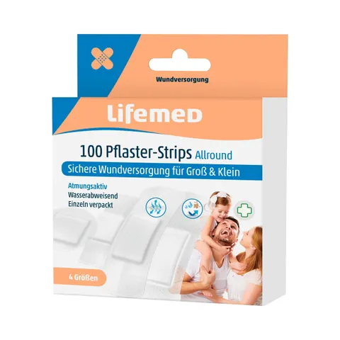 Lifemed Pflaster-Strips , Allround, , halbtransparent, 100er – Bild 2
