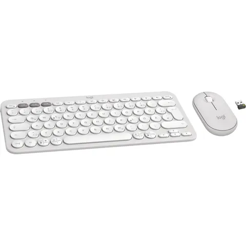 Logitech Pebble 2 Combo Set Weiß Deutsch Kabellos – Bild 2