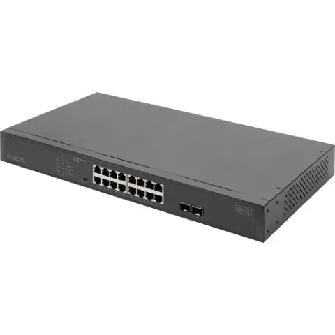 DIGITUS 19" Switch 16 Port Gigabit Ethernet Unmanaged – Bild 2