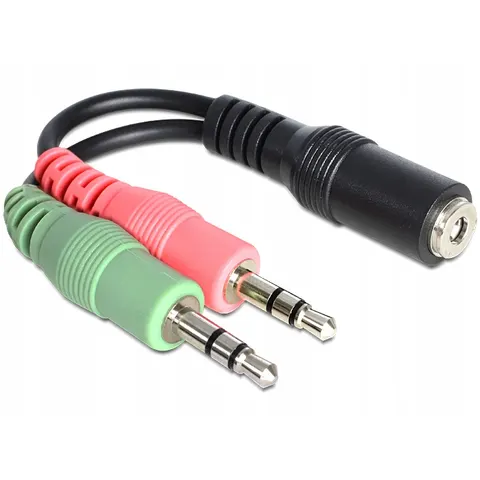 Adapter 4-PIN 3,5mm do 2x Mini Jack Laptopa Kabel – zdjęcie 3