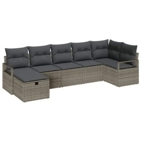 Ensemble de Canapés 7 pièces Gris polyrotin vidaXL – image 2