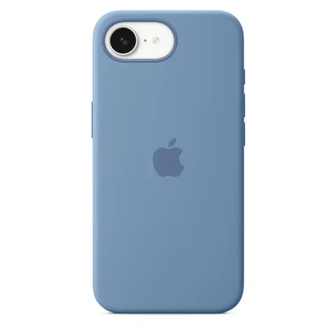 Apple iPhone 16e Silikon Case, Winterblau – Bild 3