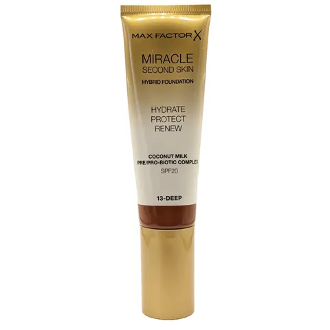 Max Factor Miracle Second Skin Hybrid SPF20 13 Deep Foundation - 30 ml – image 3