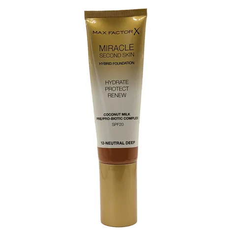 Max Factor Miracle Second Skin Hydrating Foundation, Neutral Deep - 30 ml – image 3